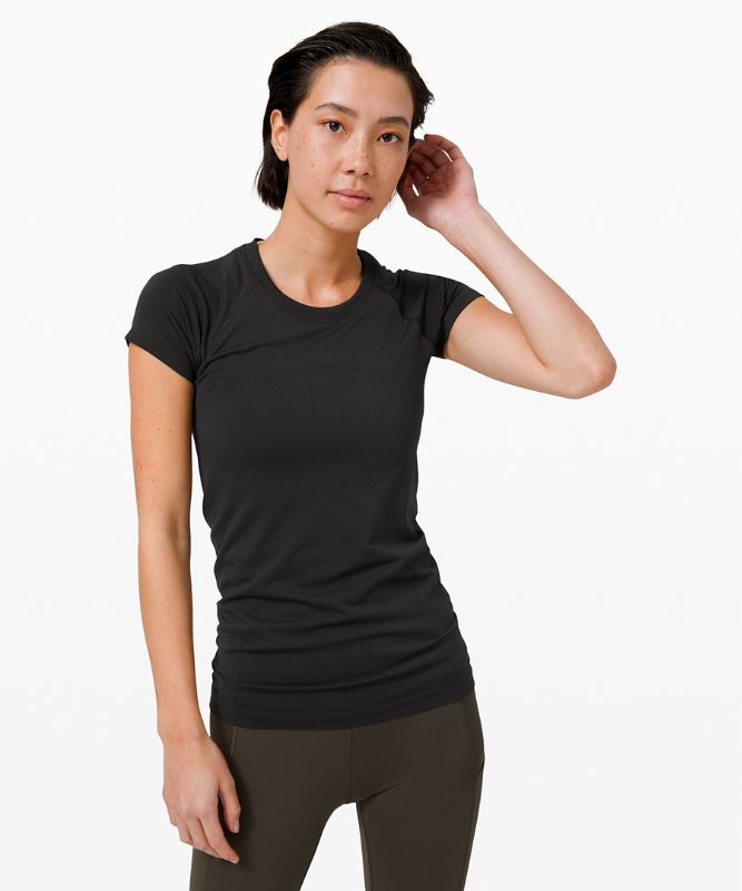 Short Lululemon Swiftly Tech Short Sleeve 2.0 Mujer Negros Negros | 51328-OECF