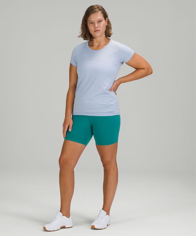 Short Lululemon Swiftly Tech Short Sleeve 2.0 Mujer Azules Beige Azules Beige | 98605-LAJT