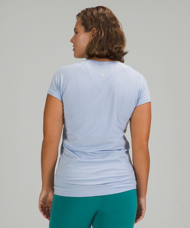 Short Lululemon Swiftly Tech Short Sleeve 2.0 Mujer Azules Beige Azules Beige | 98605-LAJT