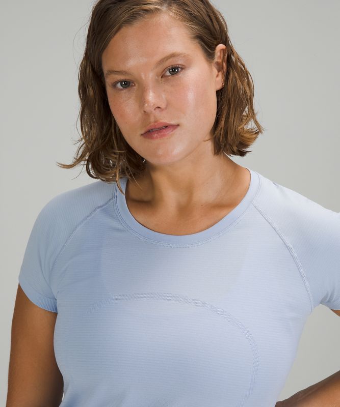 Short Lululemon Swiftly Tech Short Sleeve 2.0 Mujer Azules Beige Azules Beige | 98605-LAJT