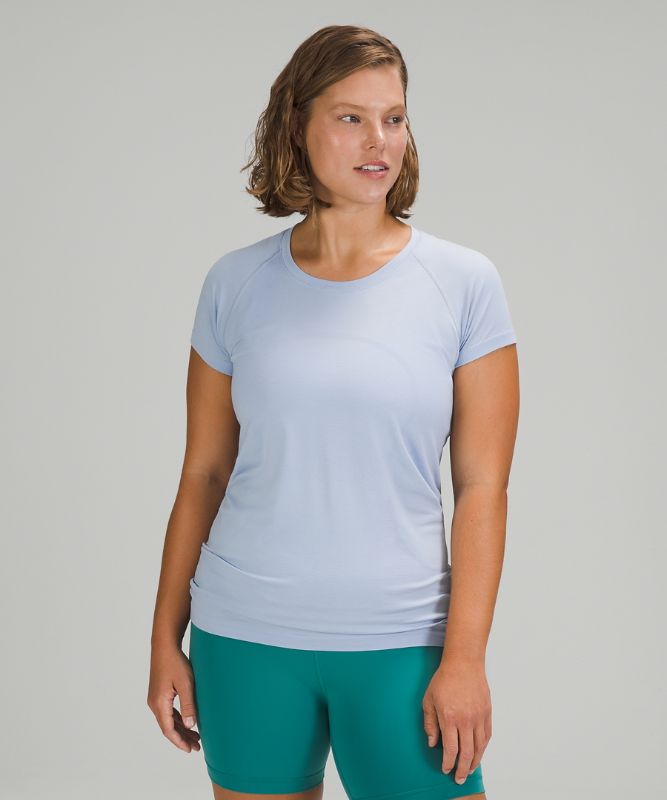 Short Lululemon Swiftly Tech Short Sleeve 2.0 Mujer Azules Beige Azules Beige | 98605-LAJT