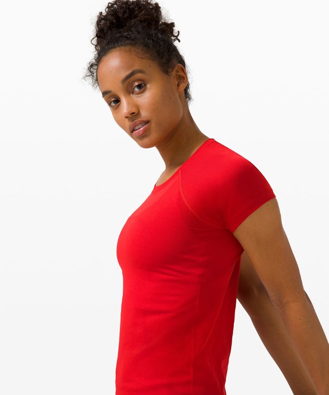 Short Lululemon Swiftly Tech Short Sleeve 2.0 Mujer Rojos Oscuro Rojos Oscuro | 90153-IXLA