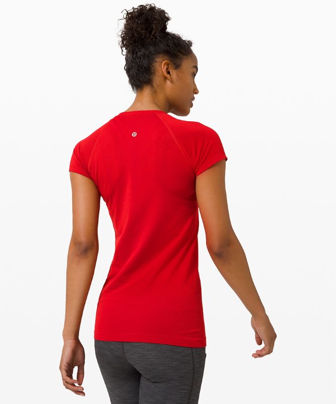 Short Lululemon Swiftly Tech Short Sleeve 2.0 Mujer Rojos Oscuro Rojos Oscuro | 90153-IXLA