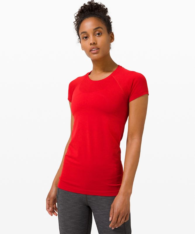 Short Lululemon Swiftly Tech Short Sleeve 2.0 Mujer Rojos Oscuro Rojos Oscuro | 90153-IXLA