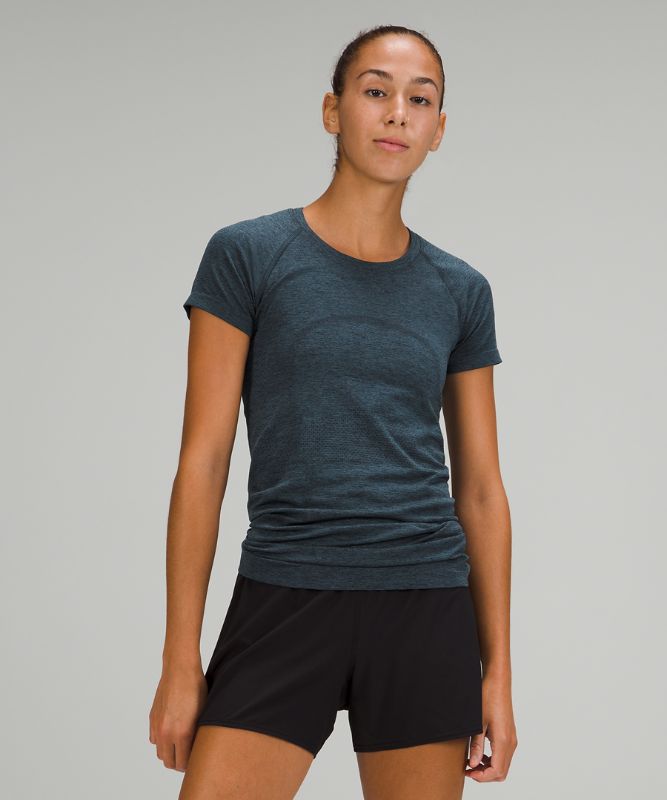 Short Lululemon Swiftly Tech Short Sleeve 2.0 Mujer Azul Marino Azules | 71309-YFRT