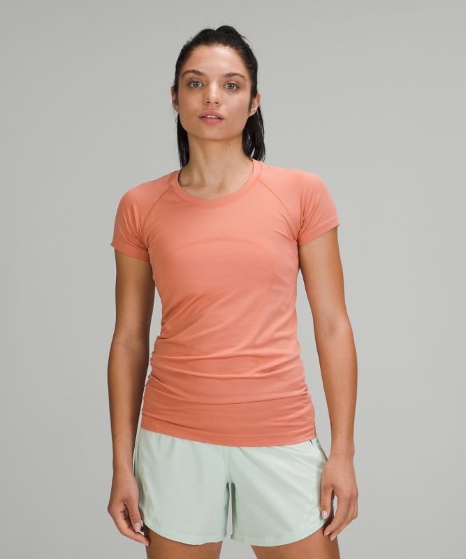 Short Lululemon Swiftly Tech Short Sleeve 2.0 Mujer Rosas Rosas | 23491-JLYU