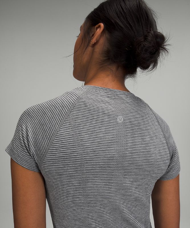 Short Lululemon Swiftly Tech Short Sleeve 2.0 Mujer Grises Negros Blancos Grises | 98374-KXSW