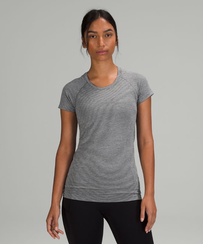 Short Lululemon Swiftly Tech Short Sleeve 2.0 Mujer Grises Negros Blancos Grises | 98374-KXSW