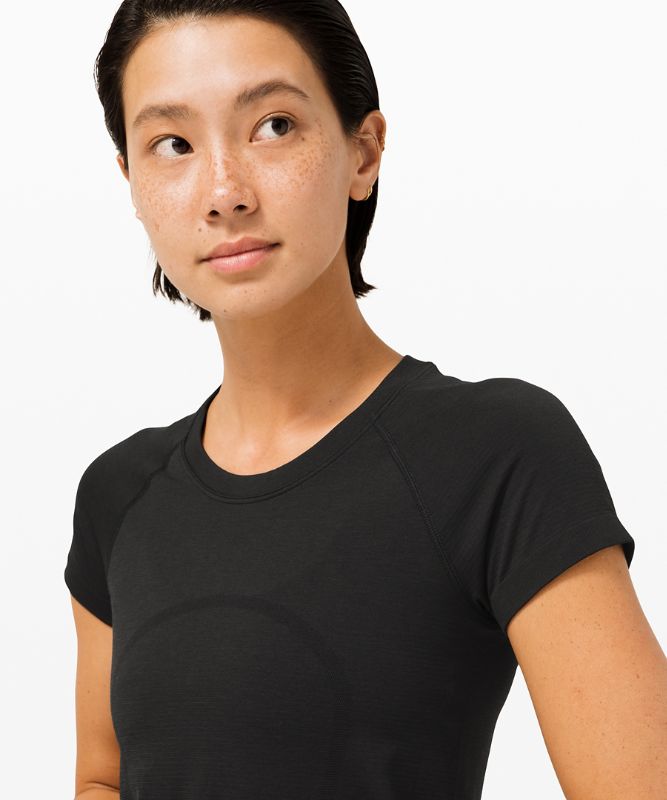 Short Lululemon Swiftly Tech Short Sleeve 2.0 Race Length Mujer Negros Negros | 93086-ALQC