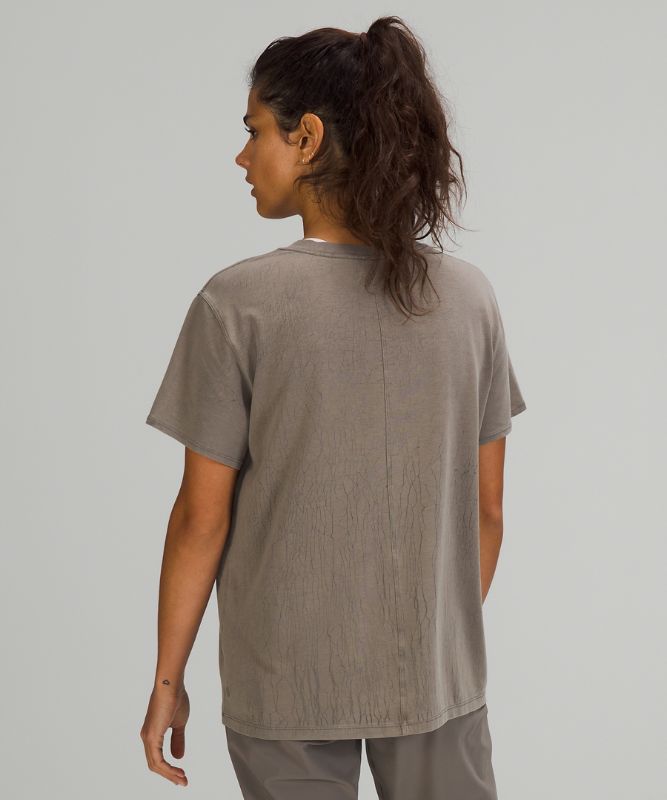 Short Sleeve Tops Lululemon All Yours Tee ThreadDye Mujer Negros | 24789-ACYX