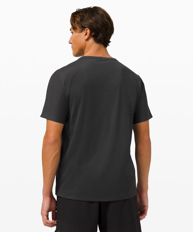 Short Sleeve Tops Lululemon The Fundamental Oversized T Hombre Grises Oscuro | 06139-FXGV