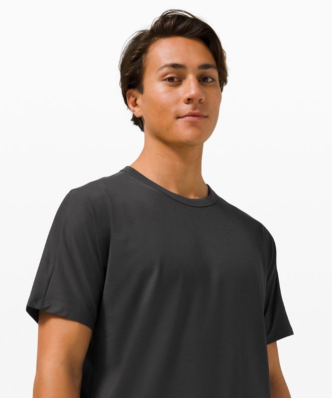 Short Sleeve Tops Lululemon The Fundamental Oversized T Hombre Grises Oscuro | 06139-FXGV