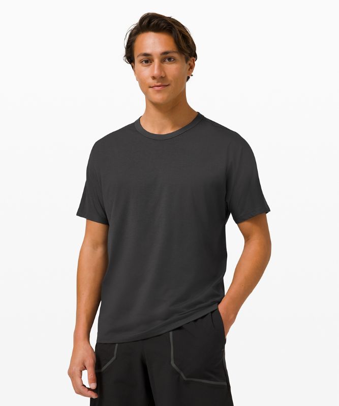 Short Sleeve Tops Lululemon The Fundamental Oversized T Hombre Grises Oscuro | 06139-FXGV