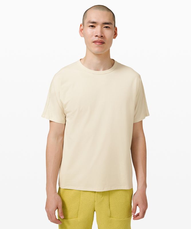 Short Sleeve Tops Lululemon The Fundamental Oversized T Hombre Blancos | 20783-VKMI