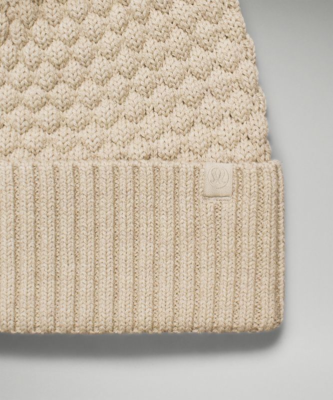 Sombreros Lululemon Bubble Knit Pom Beanie Accessories Beige | 23560-SMLU