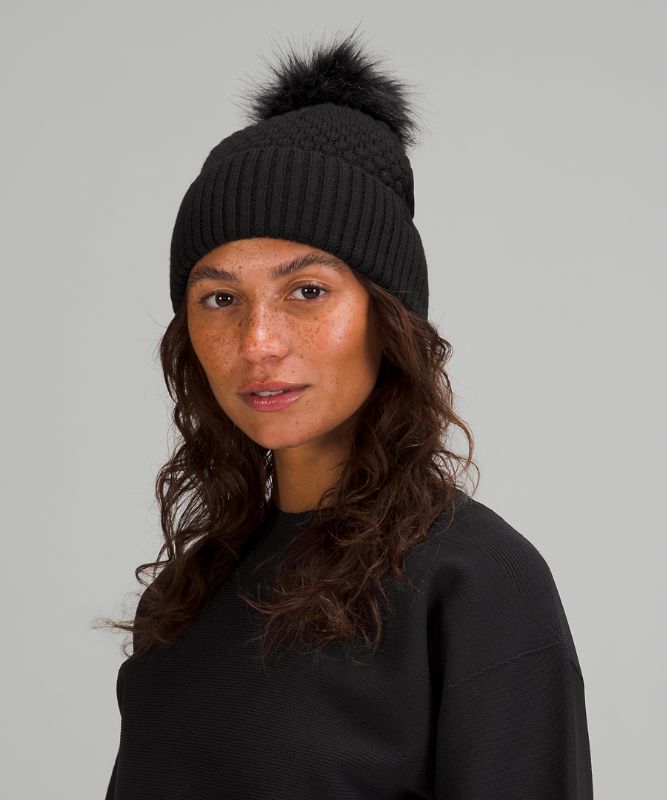 Sombreros Lululemon Bubble Knit Pom Beanie Accessories Negros | 58246-MLHI