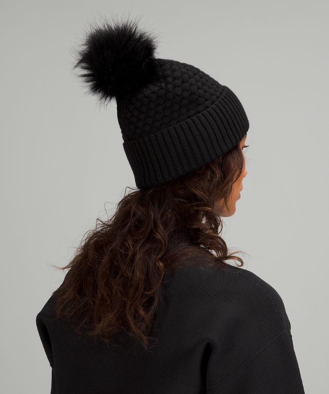 Sombreros Lululemon Bubble Knit Pom Beanie Accessories Negros | 58246-MLHI