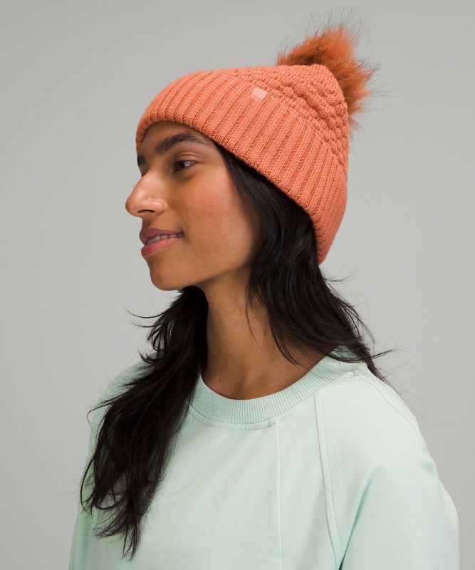 Sombreros Lululemon Bubble Knit Pom Beanie Accessories Rosas | 53670-TSYZ