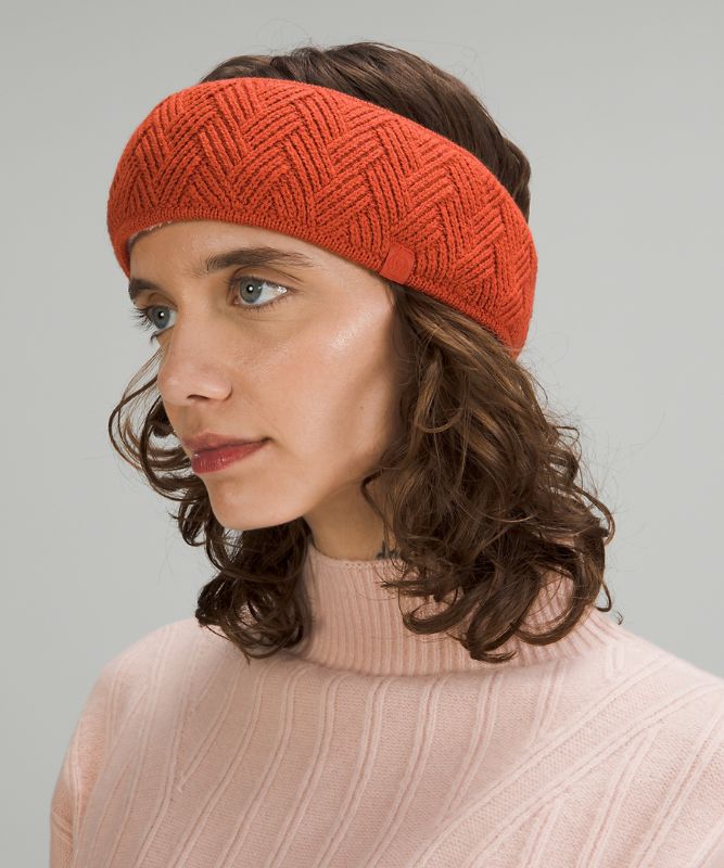 Sombreros Lululemon Chevron Knit Ear Warmer Accessories Naranjas | 04638-SPHZ