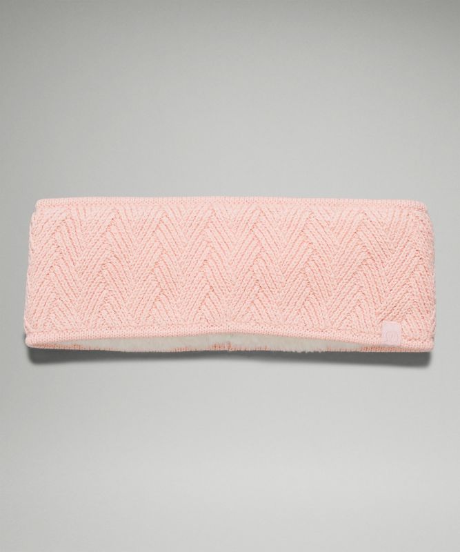 Sombreros Lululemon Chevron Knit Ear Warmer Accessories Rosas Blancos | 64258-DJZW