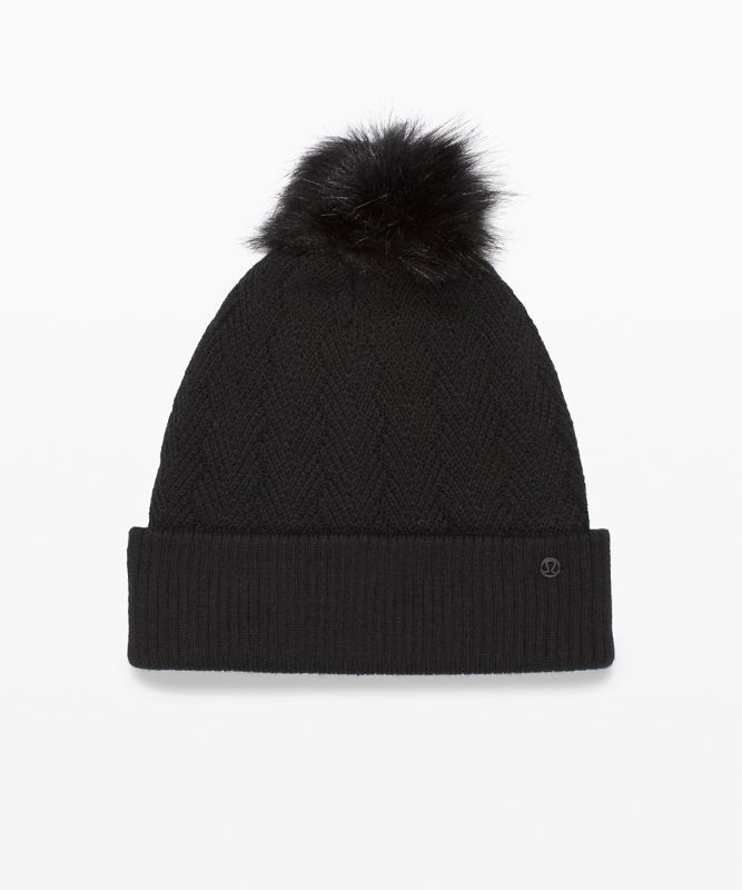 Sombreros Lululemon Chevron Knit Pom Beanie Accessories Negros | 59783-INXW