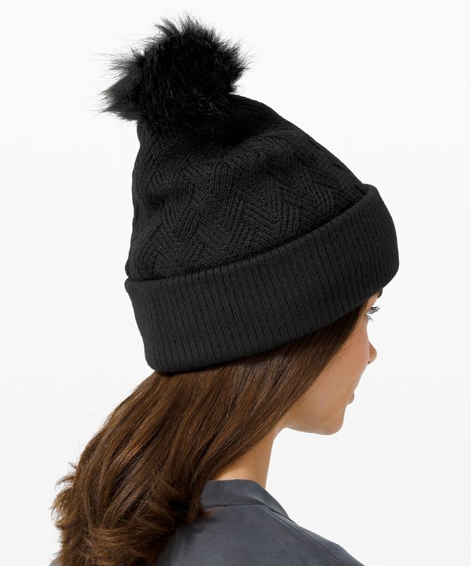 Sombreros Lululemon Chevron Knit Pom Beanie Accessories Negros | 59783-INXW