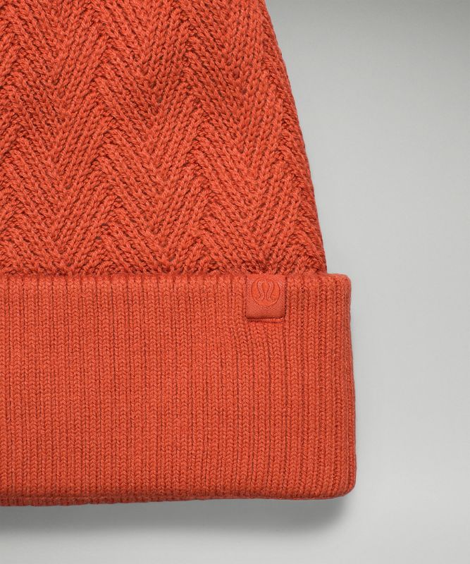 Sombreros Lululemon Chevron Knit Pom Beanie Accessories Naranjas | 91563-DZKT