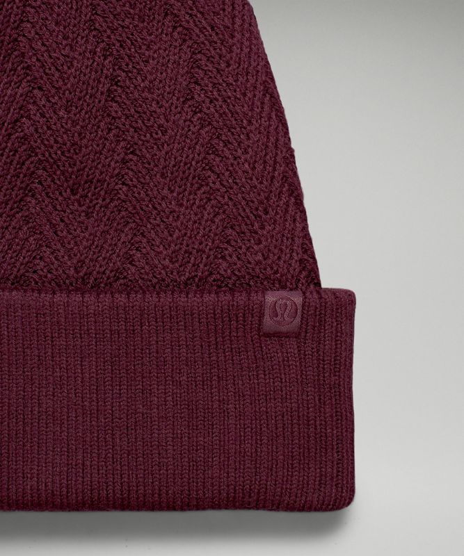 Sombreros Lululemon Chevron Knit Pom Beanie Accessories Cassis | 14836-LNFY