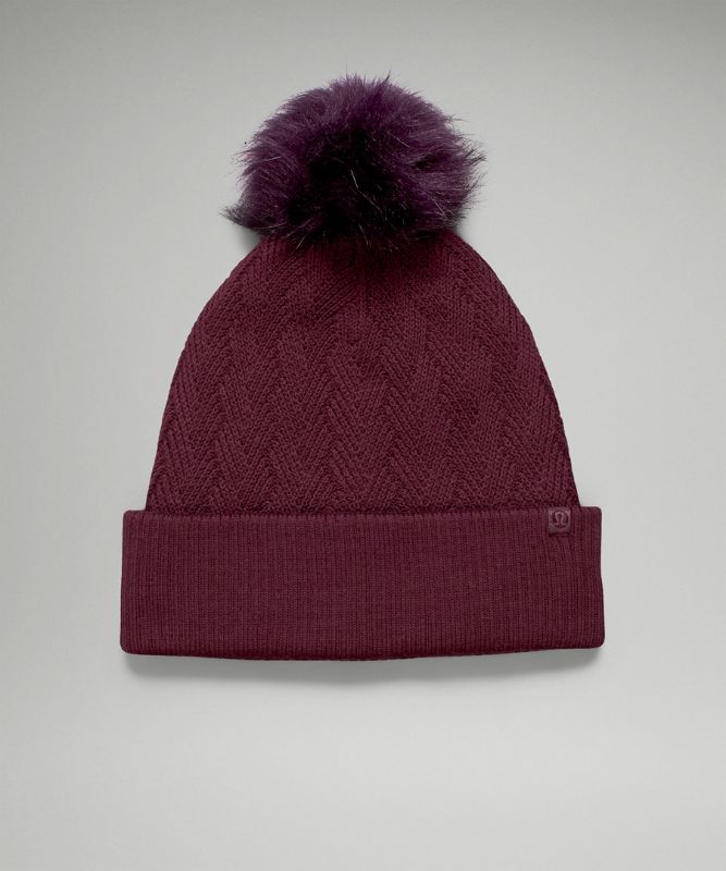 Sombreros Lululemon Chevron Knit Pom Beanie Accessories Cassis | 14836-LNFY