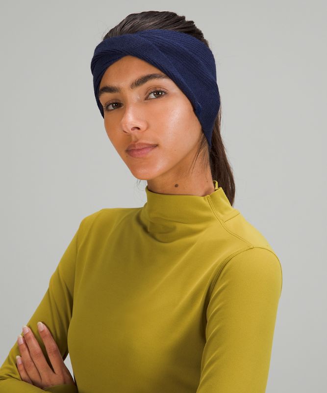 Sombreros Lululemon Twist Knit Ear Warmer Accessories Night Sea | 72869-LOHI