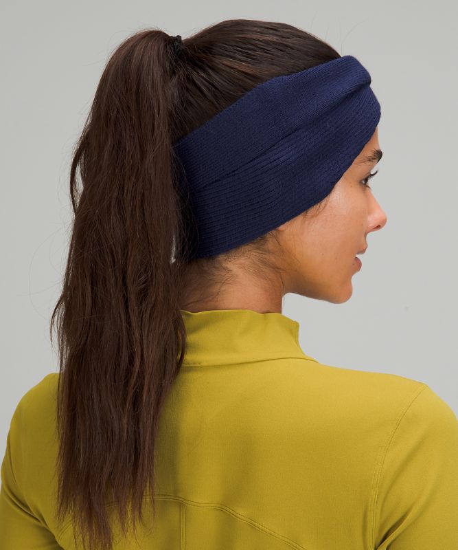 Sombreros Lululemon Twist Knit Ear Warmer Accessories Night Sea | 72869-LOHI