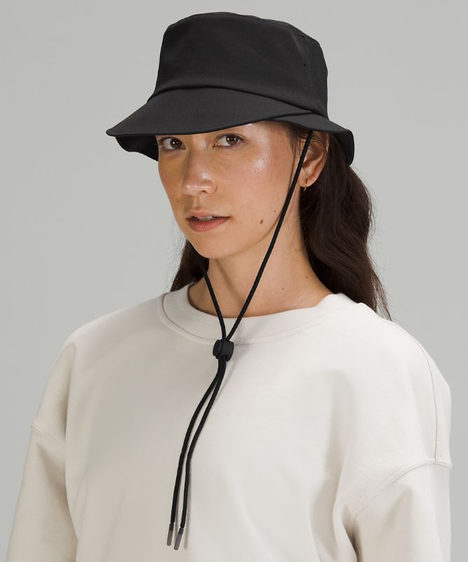 Sombreros Lululemon Wide-Brim Bucket with Strap Accessories Negros | 10768-MBWE