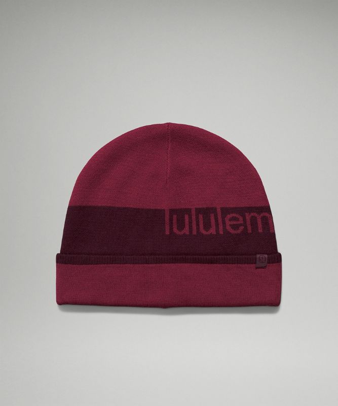 Sombreros Lululemon Wool-Blend Knit Logo Beanie Accessories Mulled Wine / Cassis | 51673-SJIM