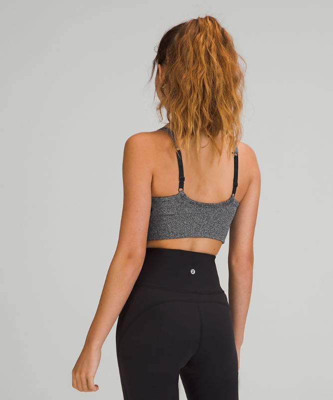 Sports Bras Lululemon Ebb to Street Bra C/D Mujer Negros Blancos | 74190-WKZN