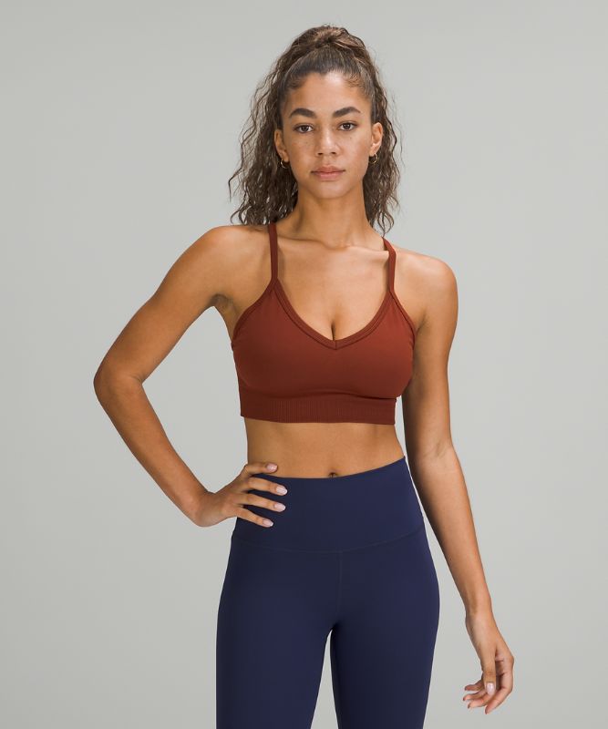 Sports Bras Lululemon Ebb to Street Bra C/D Mujer Marrom | 97201-QIMS