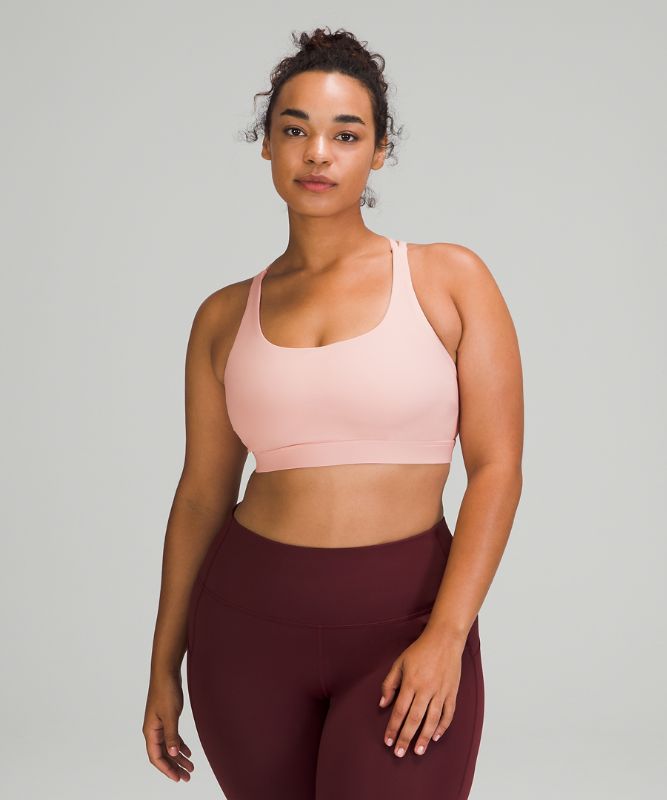 Sports Bras Lululemon Energy Adjustable Bra Medium Support, B–D Cups Mujer Rosas Blancos | 08273-GJVD