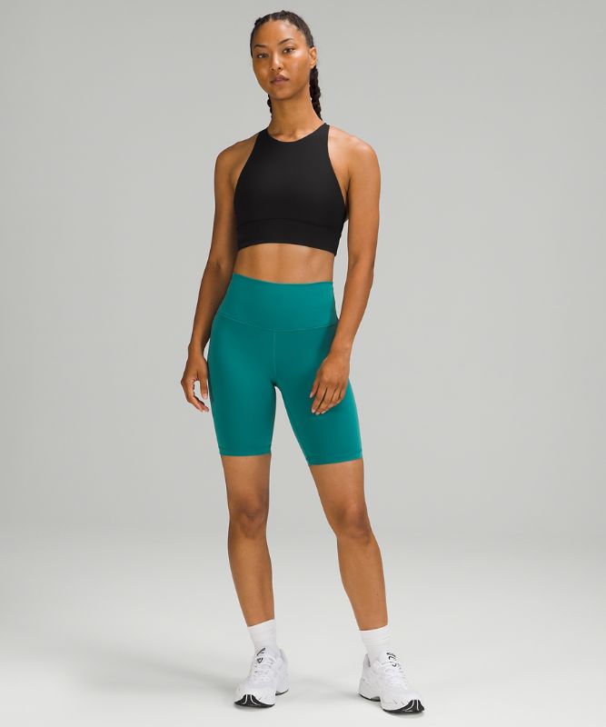 Sports Bras Lululemon Energy Bra High-Neck Longline Medium Support, B–D Cups Mujer Negros | 71958-LDBU