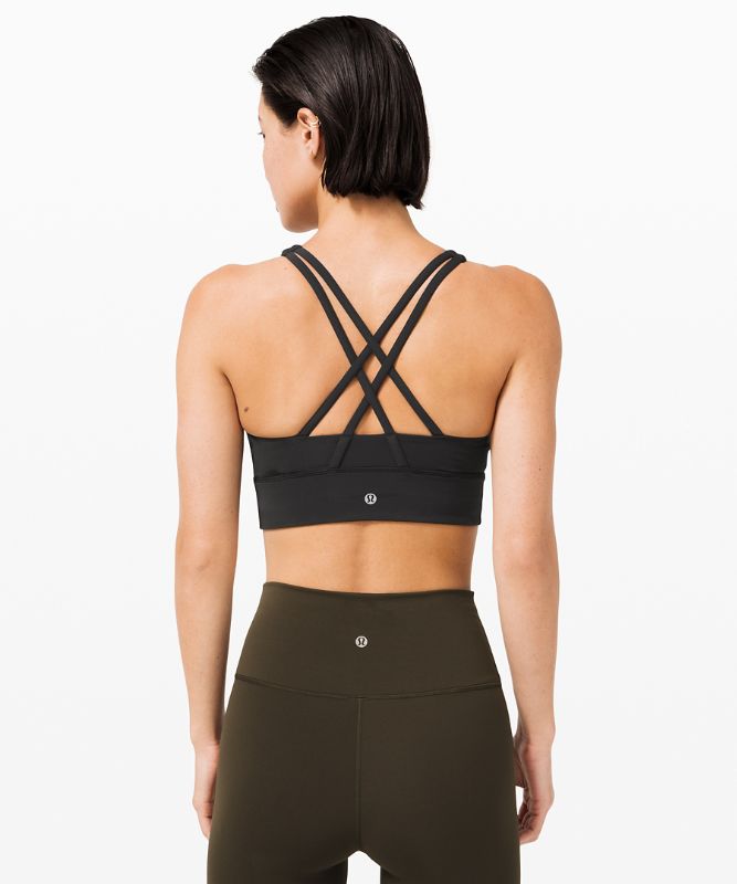 Sports Bras Lululemon Energy Bra High-Neck Longline Medium Support, B–D Cups Mujer Negros | 08796-ECUZ