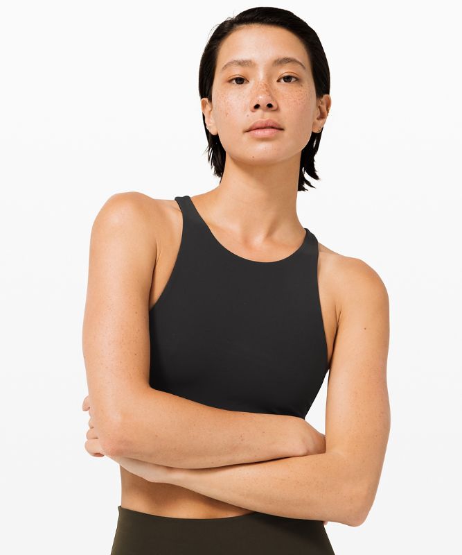 Sports Bras Lululemon Energy Bra High-Neck Longline Medium Support, B–D Cups Mujer Negros | 08796-ECUZ