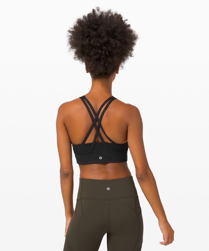 Sports Bras Lululemon Energy Bra High Neck Long Line Medium Support, B–D Cup Mujer Negros | 34061-FWDX