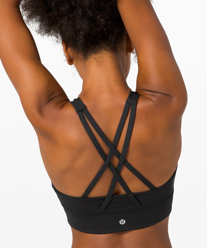 Sports Bras Lululemon Energy Bra High Neck Long Line Medium Support, B–D Cup Mujer Negros | 34061-FWDX