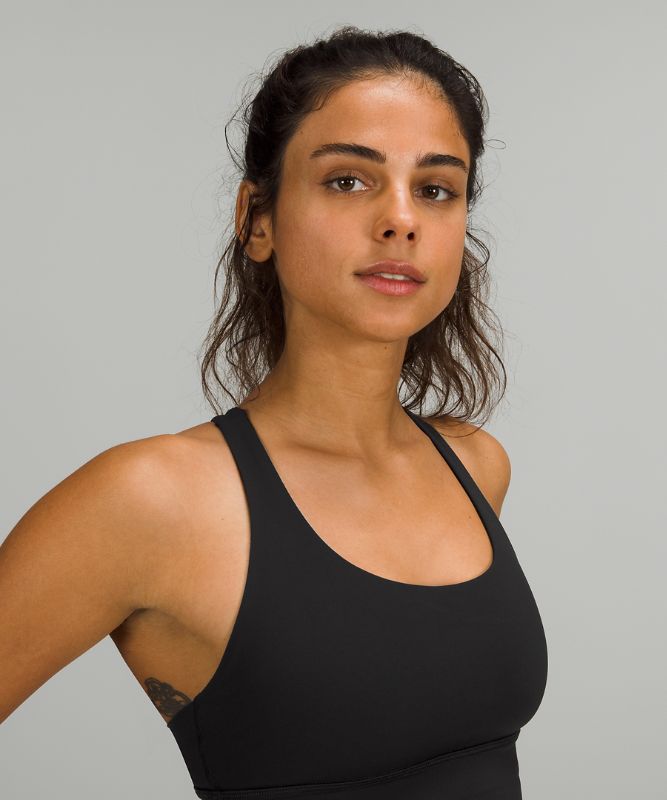 Sports Bras Lululemon Energy Bra Long Line Mujer Negros | 42350-HLKW