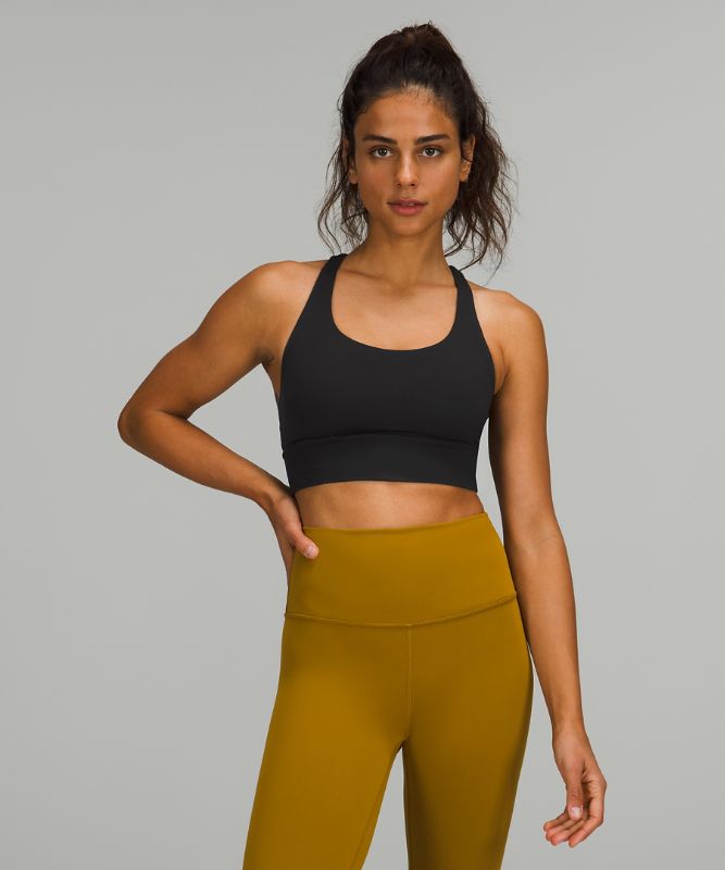 Sports Bras Lululemon Energy Bra Long Line Mujer Negros | 42350-HLKW