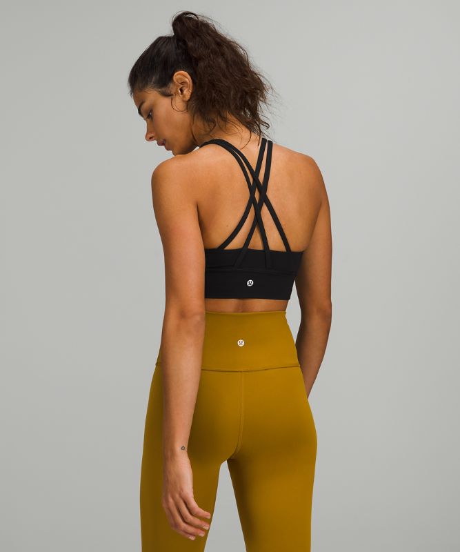 Sports Bras Lululemon Energy Bra Long Line Mujer Negros | 42350-HLKW