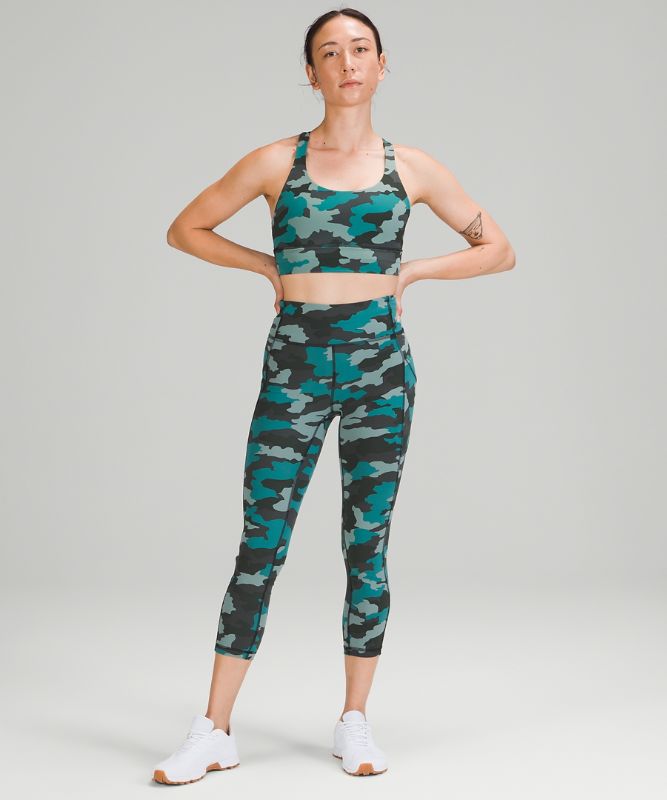 Sports Bras Lululemon Energy Bra Long Line Mujer Camuflados Turquesa Multicolor | 47589-AXWL