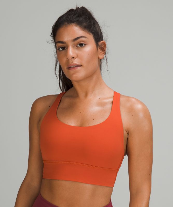 Sports Bras Lululemon Energy Bra Long Line Mujer Naranjas | 16428-NPOW