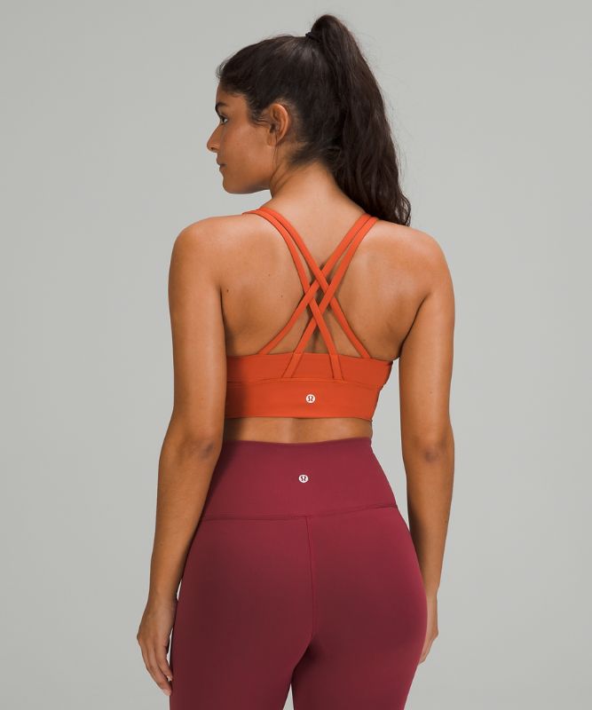 Sports Bras Lululemon Energy Bra Long Line Mujer Naranjas | 16428-NPOW