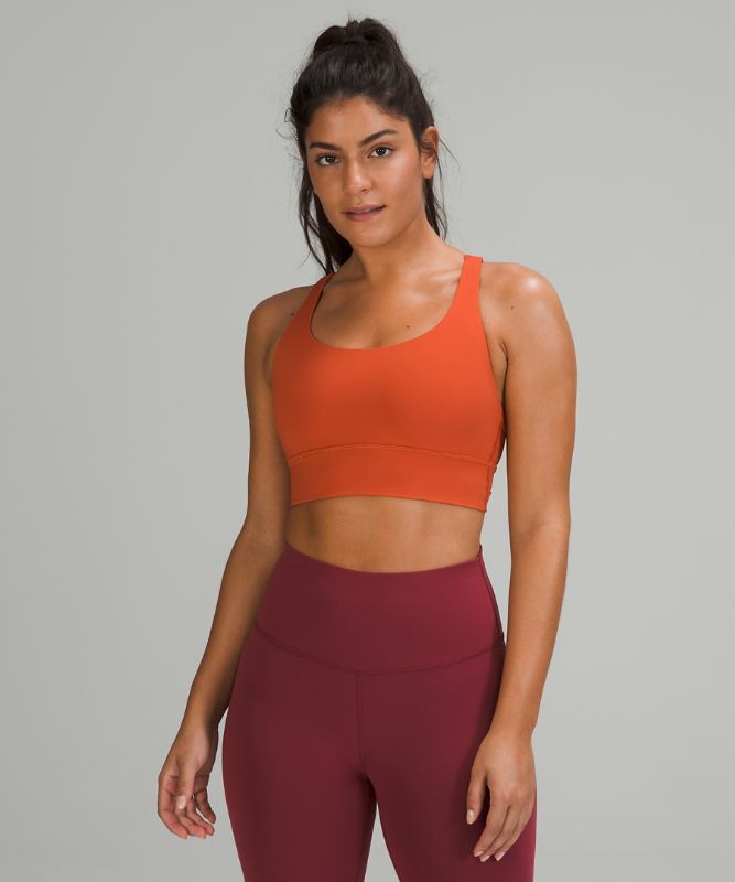 Sports Bras Lululemon Energy Bra Long Line Mujer Naranjas | 16428-NPOW