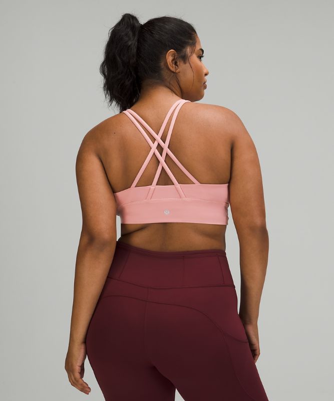 Sports Bras Lululemon Energy Bra Long Line Mujer Rosas | 87645-SQTE