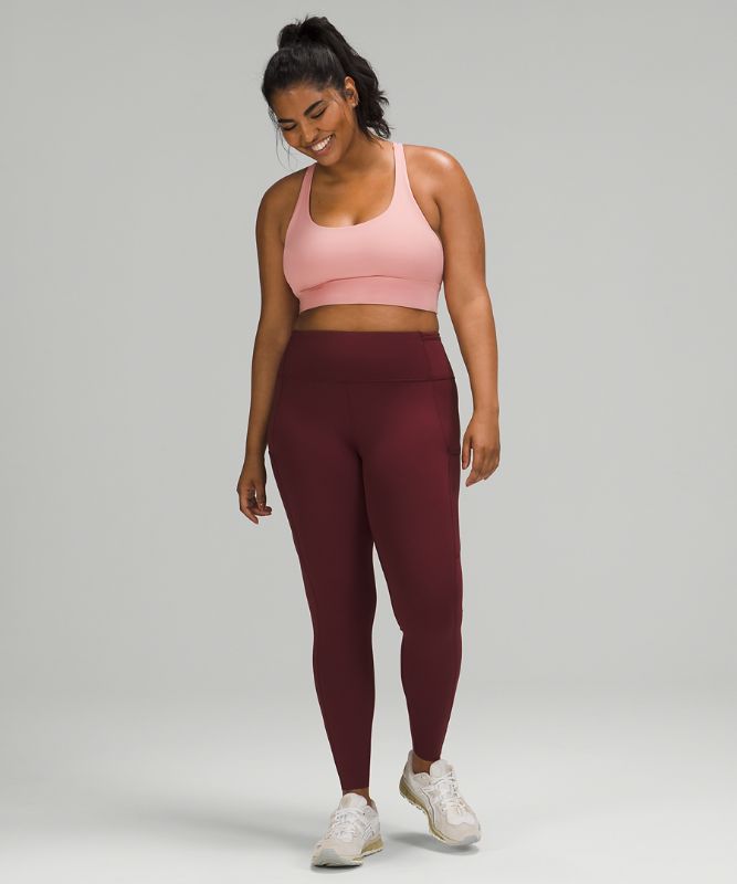 Sports Bras Lululemon Energy Bra Long Line Mujer Rosas | 87645-SQTE